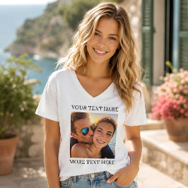写真とテキスト Tシャツ