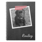 写真とテーパーソナライズされたプのカスフェイクタブル ノートブック (正面)