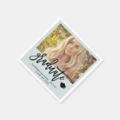 写真とトレンディーのスクリプト | ミントグリーン大学院 スタンダードカクテルナプキン (角)