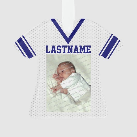 写真とニューダディースポーツジャージー オーナメント (裏面)