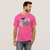 写真とネコ好きTシャツ - 写真家C Tシャツ (正面フル)