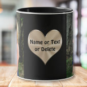 写真とハートの文字でパーソナライズされたマグカップ マグカップ