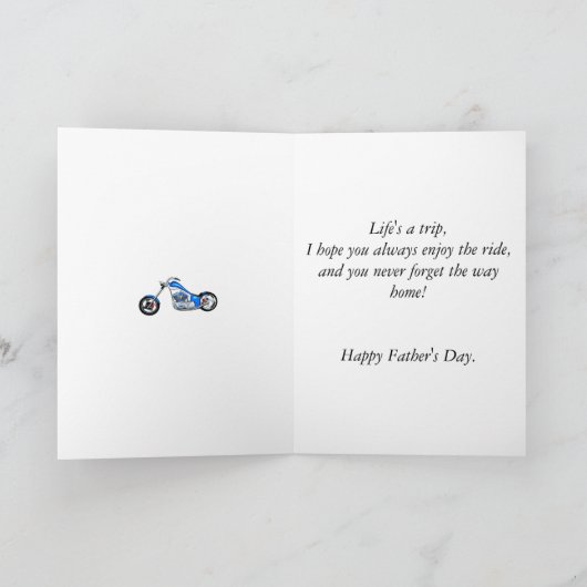 写真とバイクで父の日 カード (内部)