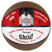 写真とバイブルパーソナライズされたバスケットボール バスケットボール (正面)