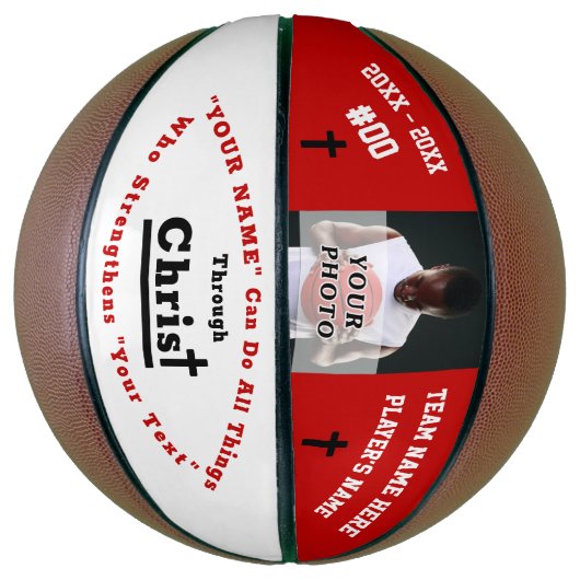 写真とバイブルパーソナライズされたバスケットボール バスケットボール (縦)