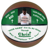 写真とバイブルパーソナライズされた・バース・バスケットボール バスケットボール (正面)