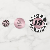 写真とバラ金ゴールド馬蹄付きブラックカウスポット コンフェッティ (裏面)