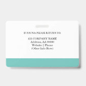 写真とバーコード付きのカスタム従業員IDバッジ バッジ (裏面)