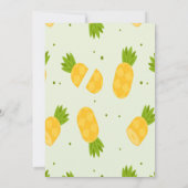 写真とパイナップル誕生日招待状 招待状 (裏面)