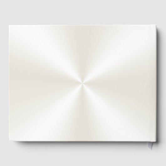 写真とパーソナライズされたアイボリーの結婚式ゲストブック ゲストブック (裏面)