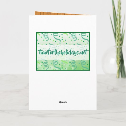 写真とパーソナライズされたカウボーイをテーマにしたクリスマス カード (裏面)