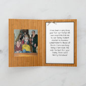 写真とパーソナライズされたカウボーイをテーマにしたクリスマス カード (内部)