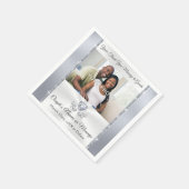 写真とパーソナライズされたカクテル結婚・ナプキン スタンダードカクテルナプキン (角)