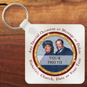 写真とパーソナライズされたクリスチャン・パーティーの好意 キーホルダー (正面)