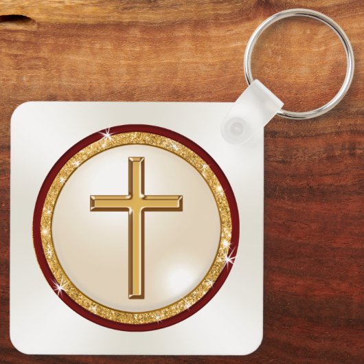 写真とパーソナライズされたクリスチャン・パーティーの好意 キーホルダー (裏面)