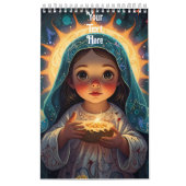 写真とパーソナライズされたスクリプトカレンダー カレンダー (カバー)