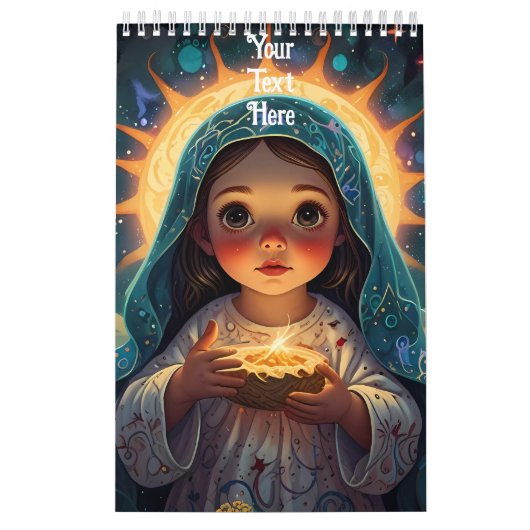 写真とパーソナライズされたスクリプトカレンダー カレンダー (カバー)