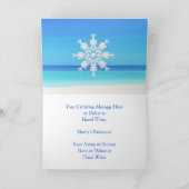 写真とパーソナライズされたトロピカルなクリスマスカード カード (内部)