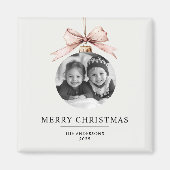 写真とパーソナライズされた一緒にメリークリスマス マグネット (正面)