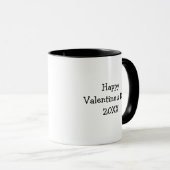 写真とパーソナライズされた個人的なメッセージロマンチック マグカップ (正面右)