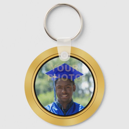 写真とパーソナライズされた卒業党の好意 キーホルダー (裏面)