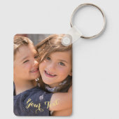 写真とパーソナライズされた文字のキーカスタムチェーンの作成 キーホルダー (裏面)