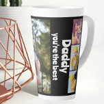 写真とパーソナライズされた文字の写真コラージュ カフェラテマグ<br><div class="desc">Ricasoからパーソナライズされた家族の写真記念ラテマグカップを作成 – この7枚の写真と文字テンプレートをテーマにしたマグカップに自分の写真と文字を追加，特別な贈り物に最適 – フォトコラージュ記念ギフト</div>