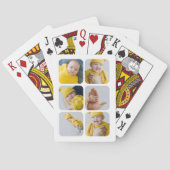 写真とパーソナライズされた文字の写真コラージュ トランプ (裏面)