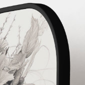 写真とパーソナライズされた文字の写真コラージュ ピックルボールラケット (左詳細)