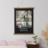 写真とパーソナライズされた文字の写真コラージュ 吊り下げ型タペストリー (寝室)