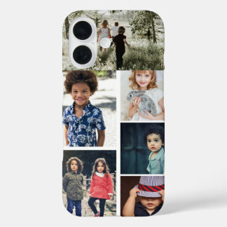 写真とパーソナライズされた文字の写真コラージュ iPhone 16ケース