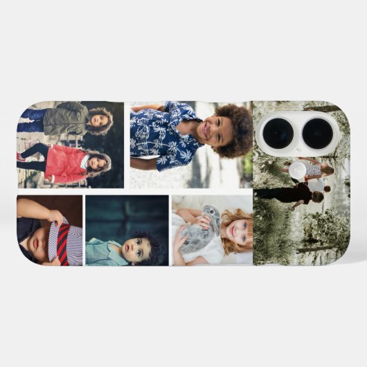 写真とパーソナライズされた文字の写真コラージュ Case-Mate iPhoneケース (裏面 (横))