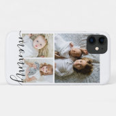 写真とパーソナライズされた文字の写真コラージュ Case-Mate iPhoneケース (裏面(横))