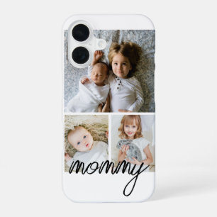 写真とパーソナライズされた文字の写真コラージュ iPhone 16ケース