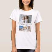 写真とパーソナライズされた文字の写真コラージュ Tシャツ (正面)