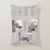 写真とパーソナライズされた文字アクセント枕 アクセントクッション (正面(垂直))