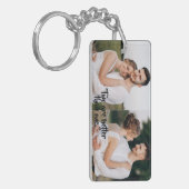 写真とパーソナライズされた文字インスタグラムのコラージュ キーホルダー (正面左)