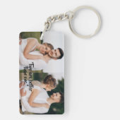 写真とパーソナライズされた文字インスタグラムのコラージュ キーホルダー (裏面)