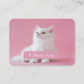 写真とパーソナライズされた文字ピンク色の写真 コーリングカード (正面)