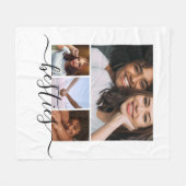 写真とパーソナライズされた文字フォトコラージュの友だち フリースブランケット (正面(横))