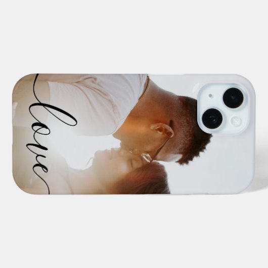 写真とパーソナライズされた文字写真の愛 Case-Mate iPhoneケース (裏面 (横))