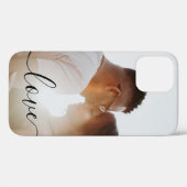 写真とパーソナライズされた文字写真の愛 Case-Mate iPhoneケース (裏面 (横))