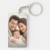写真とパーソナライズされた文字写真アクリルキーチェーン キーホルダー (裏面)