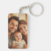 写真とパーソナライズされた文字写真アクリルキーチェーン キーホルダー (裏面)