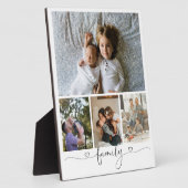 写真とパーソナライズされた文字写真コラージュ家族 フォトプラーク (側面)