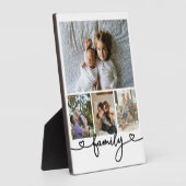 写真とパーソナライズされた文字写真コラージュ家族 フォトプラーク (側面)