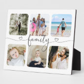 写真とパーソナライズされた文字写真コラージュ家族 フォトプラーク (側面)