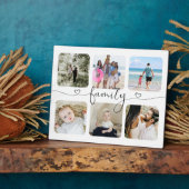 写真とパーソナライズされた文字写真コラージュ家族 フォトプラーク (側面)
