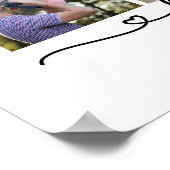 写真とパーソナライズされた文字写真コラージュ家族 ポスター (角)