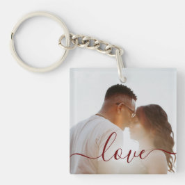 写真とパーソナライズされた文字写真コラージュKeychain キーホルダー